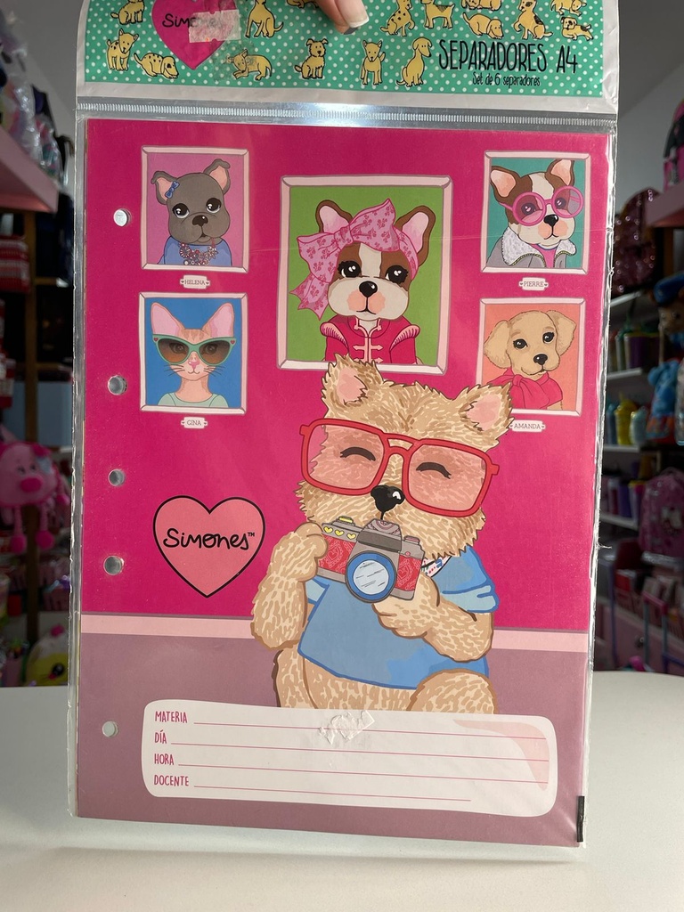 Separadores simones A4 mooving