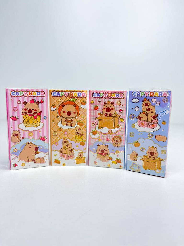 Mini libreta con post it capybara