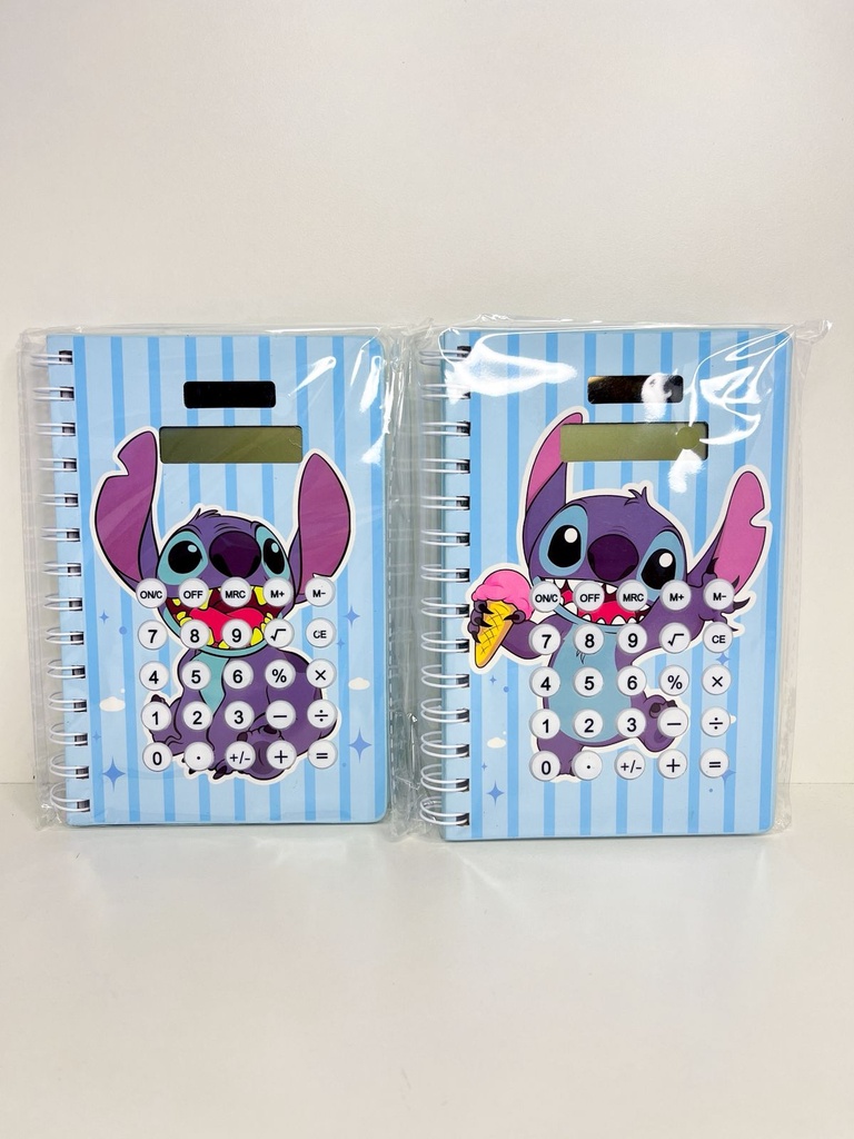 Cuaderno con calculadora stitch