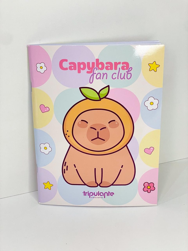 Cuaderno capybara tapa flexible 16x21 tripulante