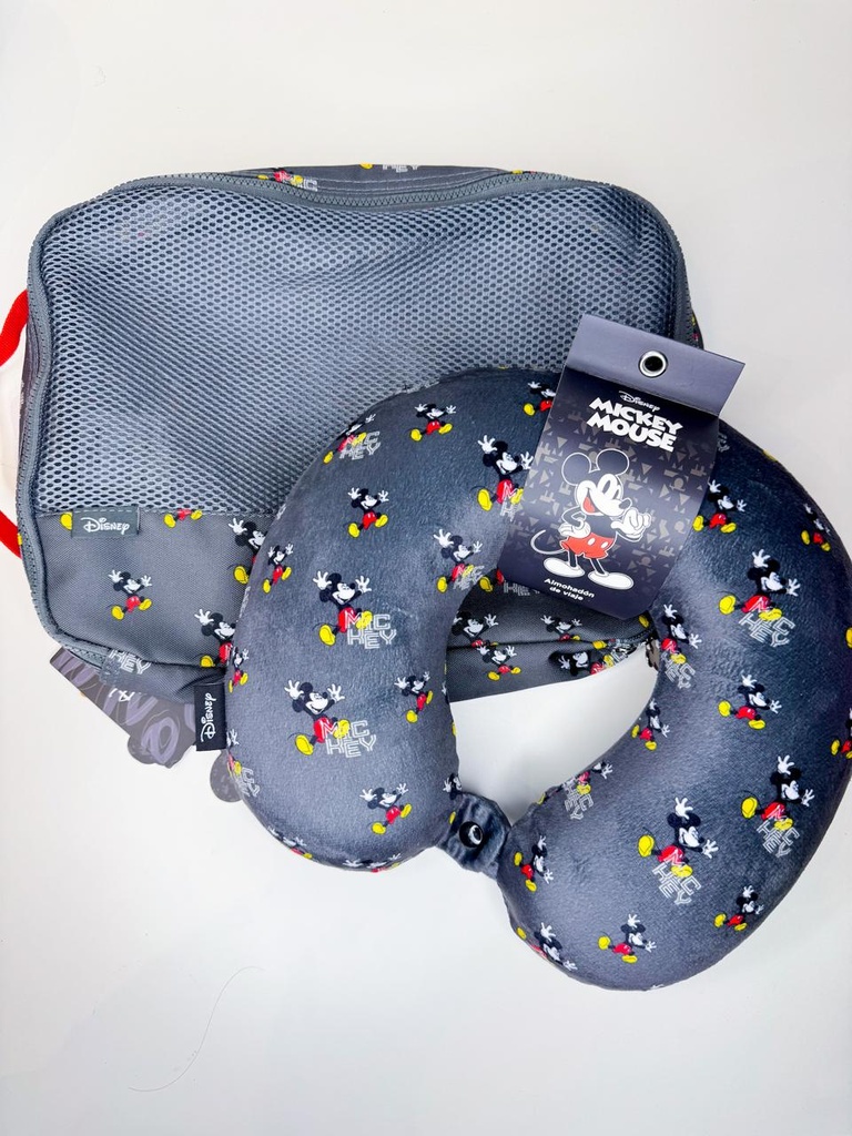 Cuello de viaje + organizador Mickey Mouse disney