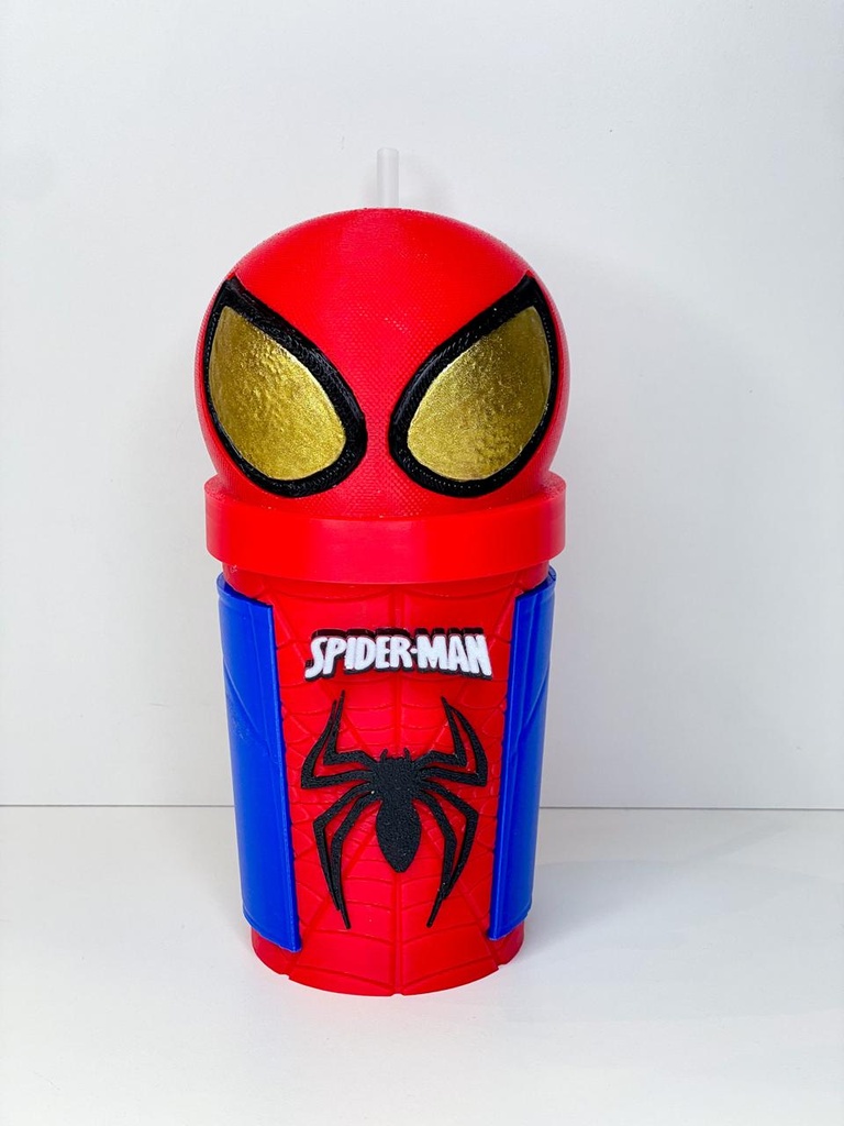 Vaso plastico spiderman 3D