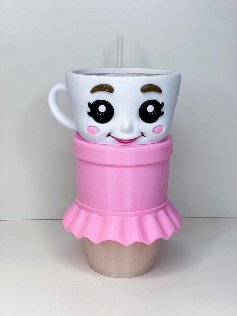 Vaso plastico ballerina capuchina 3D