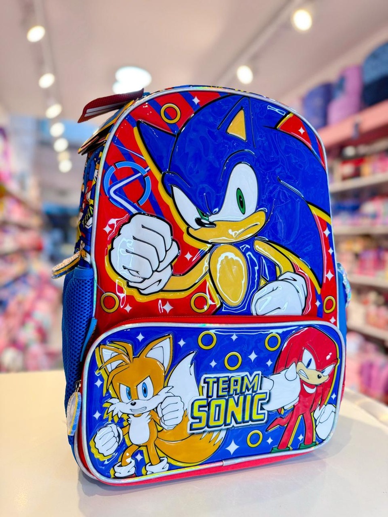 Mochila escolar espalda Sonic 18''