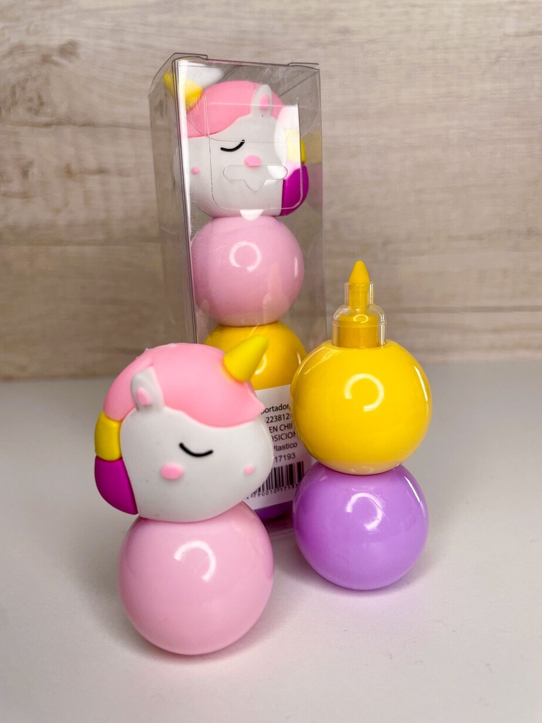 Resaltador unicornio y panda trendy