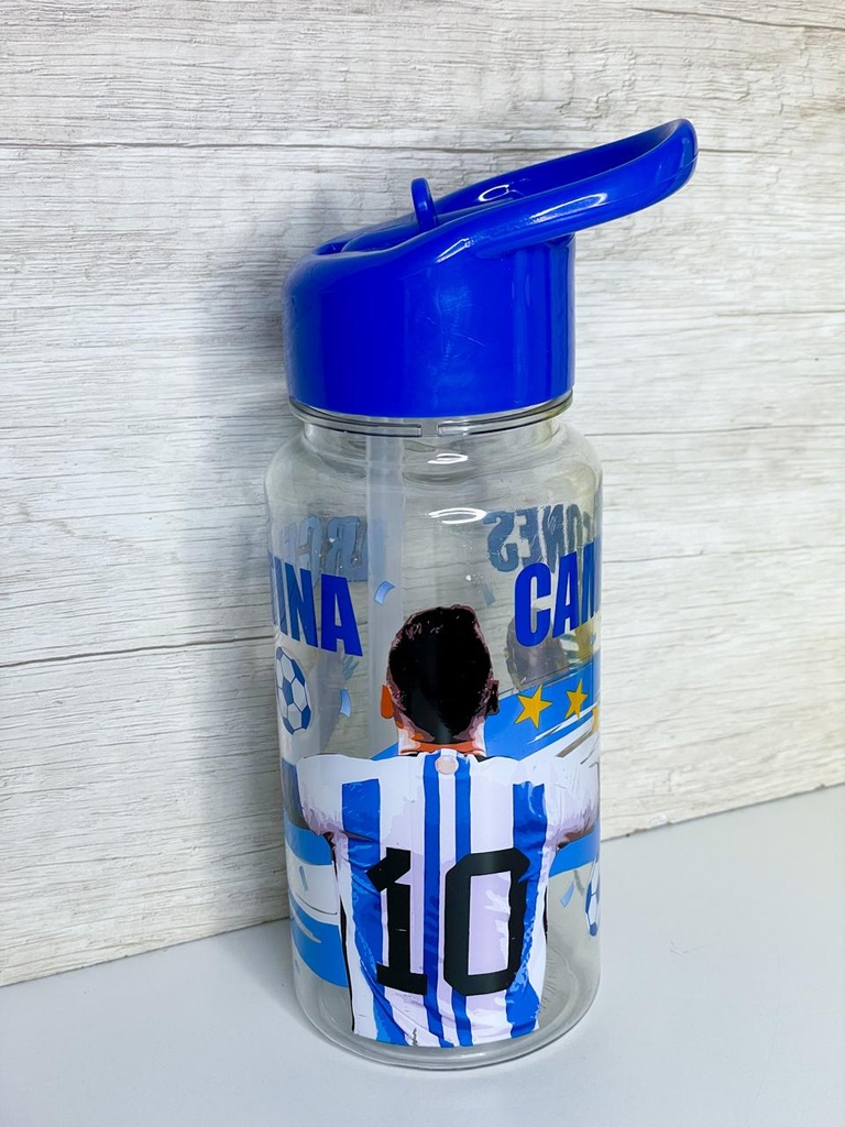 Botella c/bombilla personajes 500ml