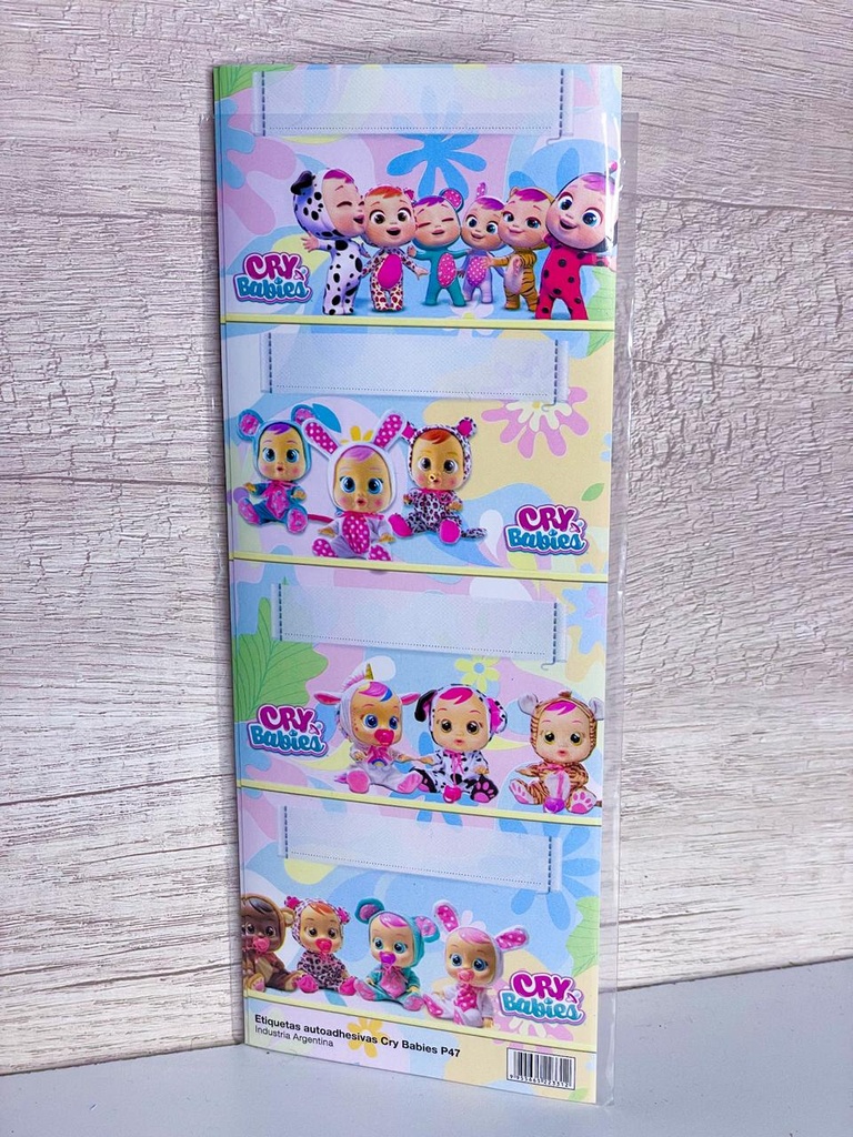 Etiquetas autoadhesivas x8 cry babies
