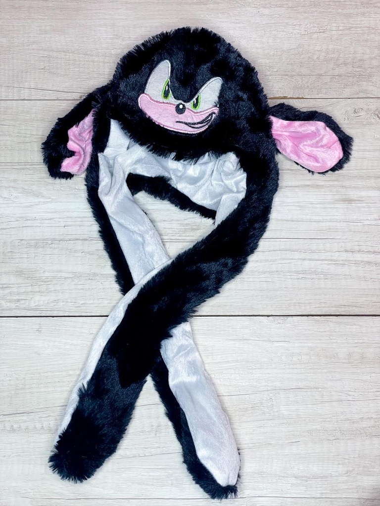 Gorro levanta oreja sonic negro