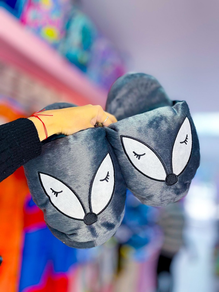 Pantufla / pantuflon zorro gris