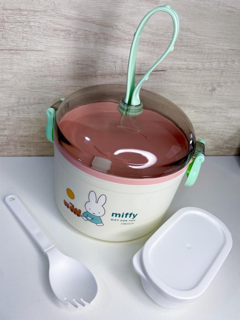 Lunchera redonda con manija + div