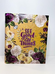 Carpeta flores A4 onix