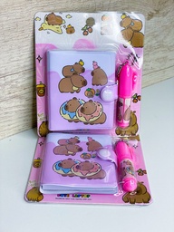 Cuaderno + lapicera capybara chico