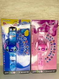 Reloj proyector stitch y angela