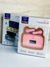 Auricular inalambrico + cargador portatil js-52