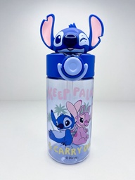 Botella stitch c/ bombilla y correa tapa 3D 500ml