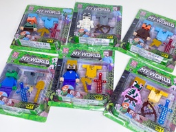 Muñeco minecraft c/ accesorios