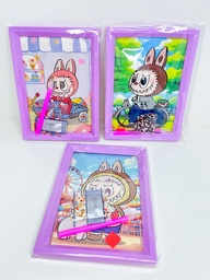 Diamond strass labubu con marco