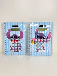 Cuaderno con calculadora stitch