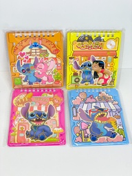 Libreta con stickers stitch