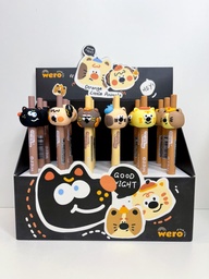 Lapicera gato wero tinta azul